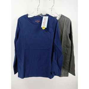 Cat & Jack Kids' Long Sleeve T-shirt Set Sz S - Navy/Charcoal